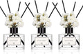 WEALD TRIBE Flower Reed Diffuser Set Of 3(Bamboo,Sage & Sea Salt,Sandalwood Ebony Scent) For Bathroom Accessories Shelf Decor & Air Fresheners, Gift Stick Defusers With 1.7 oz Essential Oils Each Pack