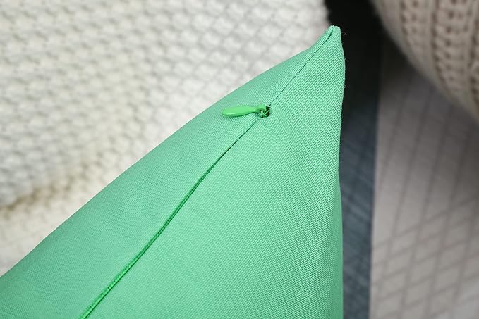 TangDepot Handmade Decorative Solid 100% Cotton Canvas Throw Pillow Covers/Cushion Covers, 45 Colors Available - (28" x 28", Mint Green)