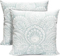 Decorative Throw Pillow Covers Set of 2 Light Blue Retro Pillow Covers 20x20 inch Super Soft Short Plush Square Throw Pillows,Farmhouse Outdoor Boho Pillow Covers for Couch Living Room