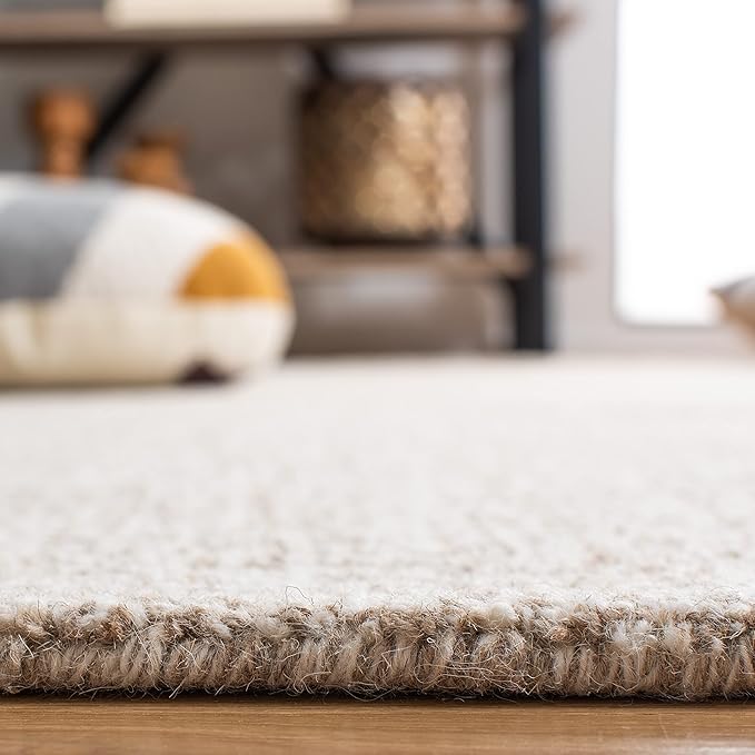 SAFAVIEH Abstract Collection Accent Rug - 2' x 3', Ivory & Grey, Handmade Wool, Ideal for High Traffic Areas in Entryway, Living Room, Bedroom (ABT468G)