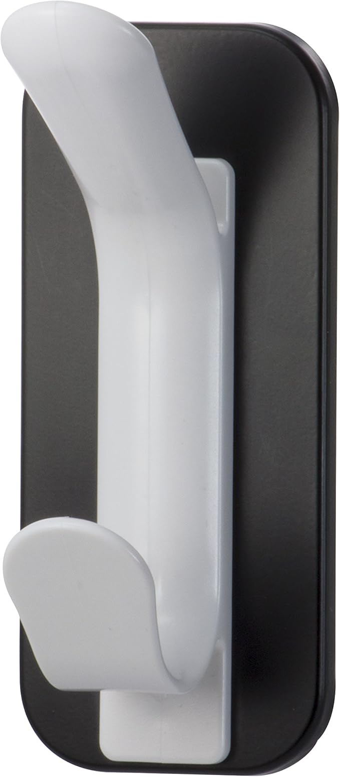 Officemate Magnet Plus Magnetic Double Coat Hook, Black/White (92522)