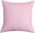 TangDepot Handmade Decorative Solid 100% Cotton Canvas Throw Pillow Covers/Pillow Shams, (14"x14", Salmon Pink)