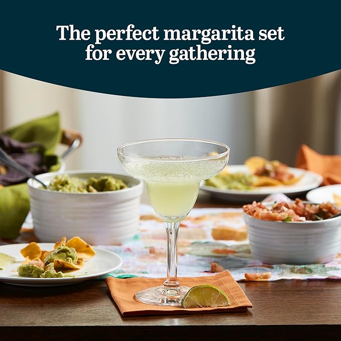 Libbey Margarita Glasses Set of 12, Durable Large Margarita Glass, 9 Oz Dishwasher Safe Stemmed Drinking Glasses Gift for Weddings, Parties and More