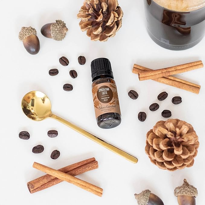 Edens Garden Spiced Chai Latte Essential Oil Blend- 100% Pure Premium Grade, Undiluted, Natural, Therapeutic, Aromatherapy, The Best for Diffusing, Candle, Laundry, Humidifiers 10 ml (.33 fl oz)