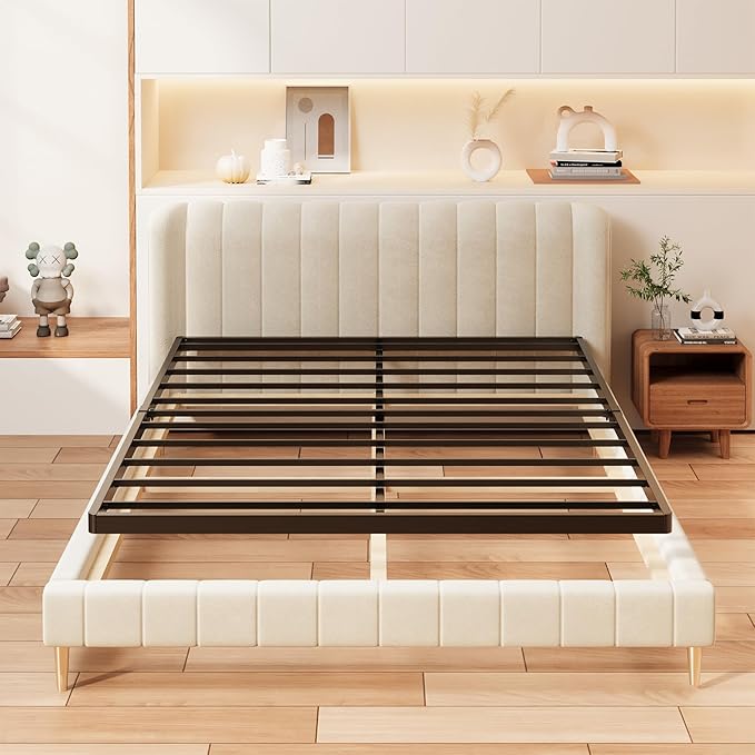 1.6 Inch King Box Spring Low Profile Heavy Duty Metal King Size Box Spring Bed Base Bunkie Board, Sturdy Mattress Foundation, Easy Assembly, Noise Free, Black
