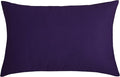 TangDepot Handmade Decorative Solid 100% Cotton Canvas Throw Pillow Covers/Pillow Shams, (12"x20", Purple)