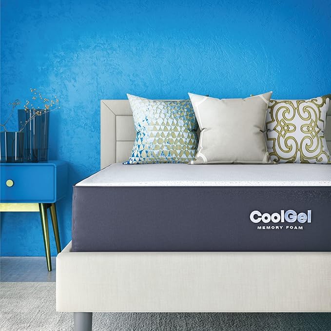 Cool Gel 10 Inch Twin Size Mattresses Memory Foam Medium Firm, Twin Memory Foam Mattress Cooling, Made in the USA, 10" Depth with Pressure Relief, CertiPUR-US Certified No Fiberglass, CoolGel Bed