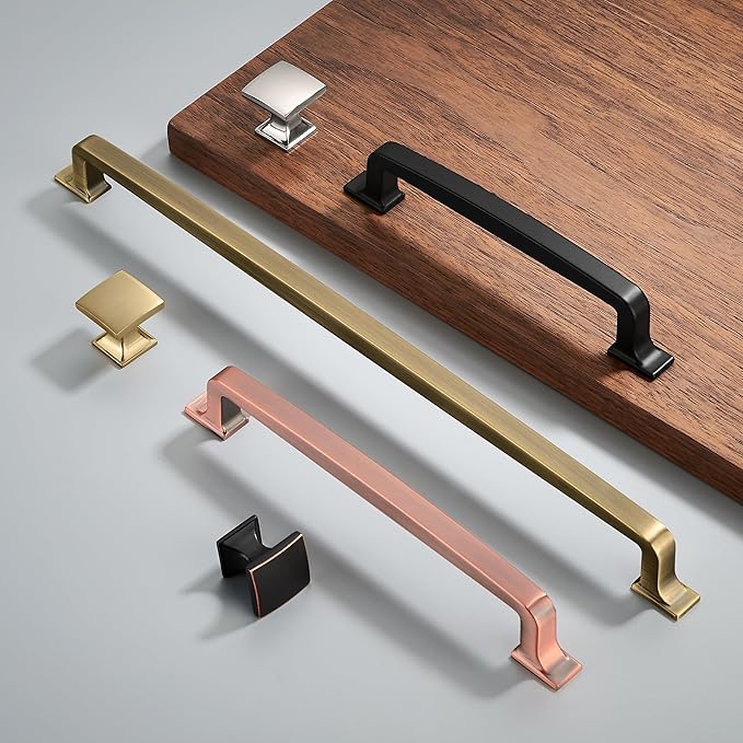 KHTumeware 6 Pack 5" Cabinet Handles, Brushed Antique Copper Cabinet Pulls and Drawer Handles