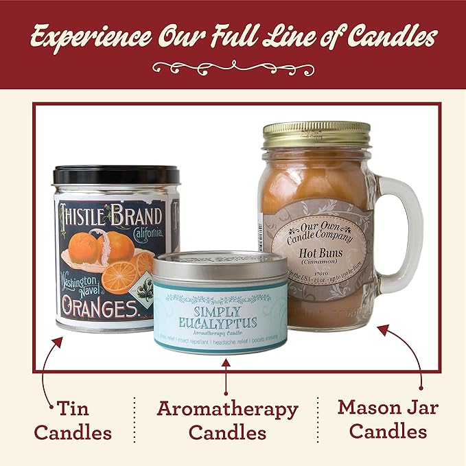 Our Own Candle Company, Mulberry Scented Mason Jar Candle, 100 Hour Burn Time, Made in The USA - 13 Ounces