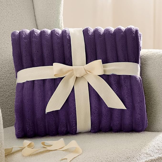 Bedsure GentleSoft Purple Full Blanket for Bed - Cozy Soft Blankets for Women, Cute Large Throws for Girls, 84x90 Inches
