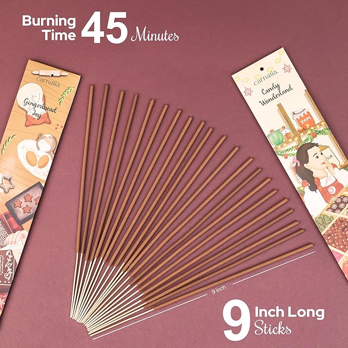 Carnatia Santa's Bakery Incense Set – 6 Warm & Cozy Scents | Holiday-Inspired Aromas for Year-Round Comfort & Joy!