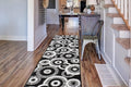 Custom Length Cut to Size Modern Farmhouse Carpet Runner Rug for Hallways, Non Slip Rubber Backed, 31 inch Wide X Customized Length, Geo Black, 31 inch X 32 feet