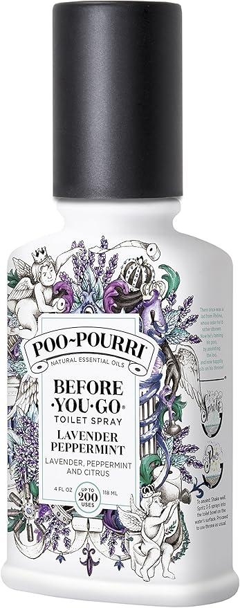 Poo-Pourri Before-You-Go Toilet Spray, Lavender Peppermint, 4 Fl Oz - Lavender, Peppermint and Citrus