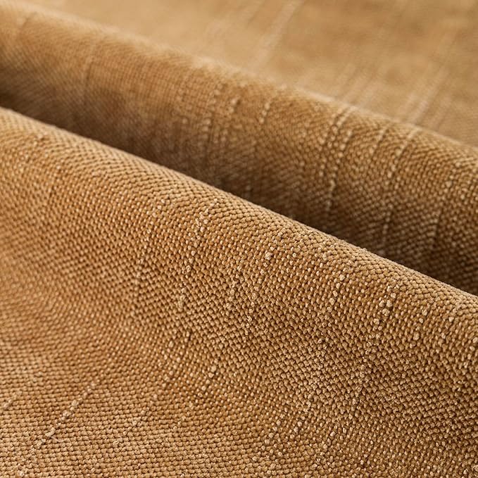 Foindtower Set of 2 Soft Textured Chenille Throw Decorative Pillow Covers Square Accent Solid Cushion Cover Neutral Farmhouse Pillow Case for Couch Sofa Bedroom Living Room 18x18 Inch,Golden Brown