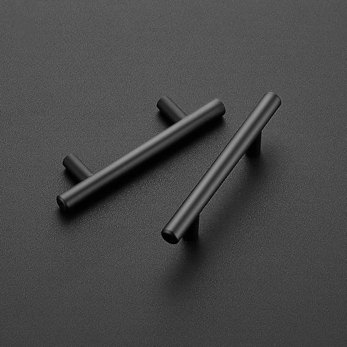 Ravinte 40 Pack | 5 Inch Cabinet Pulls Matte Black Stainless Steel Kitchen Drawer Pulls Cabinet Handles 5 Inch Length, 3 Inch Hole Center