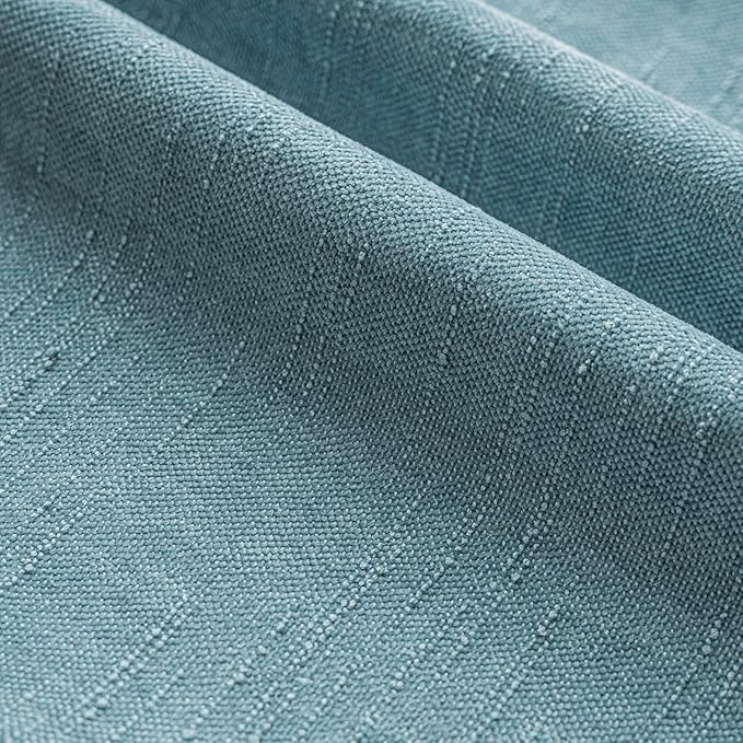 Foindtower Pack of 2 Soft Textured Chenille Throw Decorative Pillow Covers Square Accent Solid Cushion Cover Neutral Lumbar Pillow Case for Couch Sofa Bedroom Living Room 12x20 Inch,Light Blue
