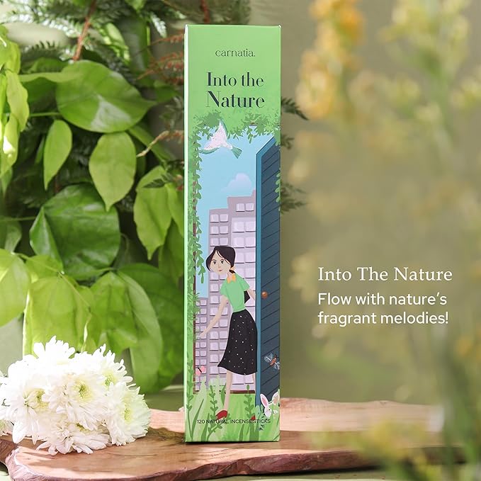 Carnatia Into The Nature Incense Sticks – Set of 6 Fresh, Earthy Scents for Stress Relief, Inner Peace & Clarity | Natural, Long-Lasting Aromas to Reconnect with The Earth Like Never Before!