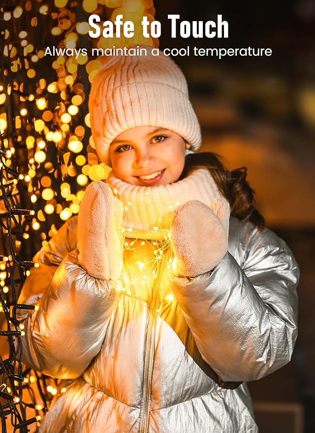 Minetom Twinkle Fairy Lights, 33 ft 100 LED USB Plug in String Lights with Remote and Timer, Waterproof 8 Modes for Bedroom Indoor Wreath DIY Party Wedding Christmas Holiday Decoration