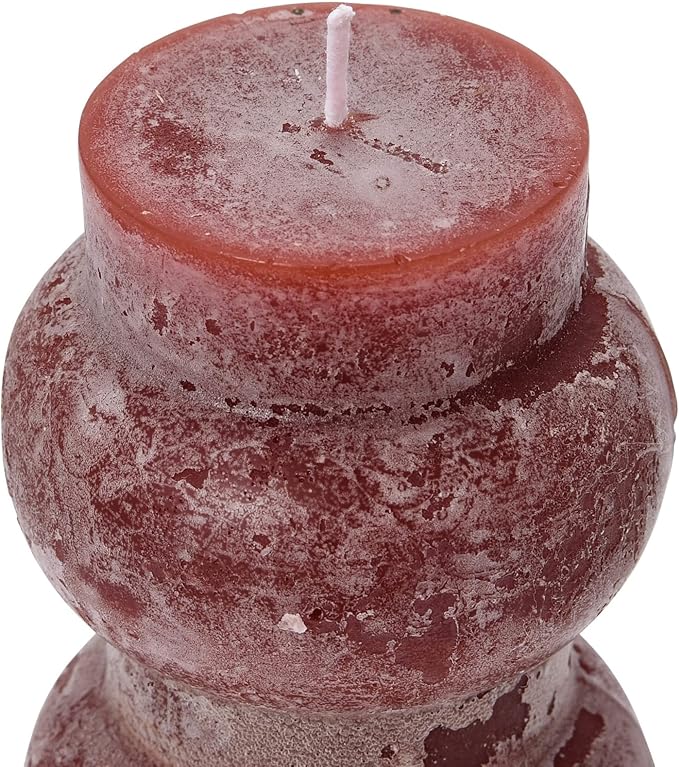 Creative Co-Op Unscented Totem Pillar, Cabernet Candles, 3" L x 3" W x 9" H, Purple