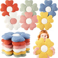 6 Pcs Flower Shaped Pillows Daisy Floor Throw Pillows 15 Inch Flower Seat Cushion for Reading Sofa Couch Bed Decor for Christmas Back to School Classroom(Vivid Color)