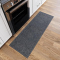 Ottomanson 2' x 6' Ultra-Thin Hallway Runner Rug - Durable Non-Slip Carpet for High-Traffic Areas - Fits Under Doors for Seamless Entry - Ideal for Kitchen, Entryway, Bedroom & Living Room, Black