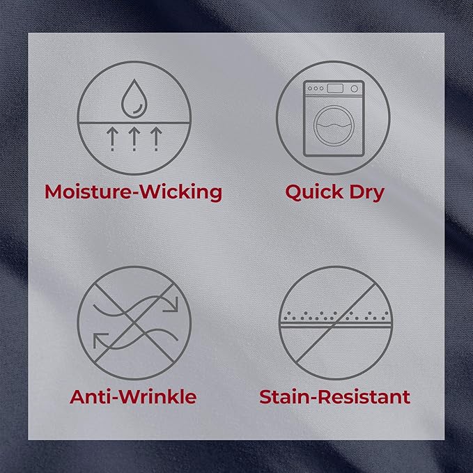 Mellanni Extra Deep Split King Sheets - 5 PC Iconic Collection Bedding - Hotel Luxury, Ultra Soft, Cooling Bed Sheets - Wrinkle, Fade, Stain Resistant (Split King, Navy Blue)
