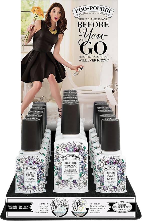 Poo-Pourri Before-You-Go Toilet Spray, Lavender Peppermint, 4 Fl Oz - Lavender, Peppermint and Citrus