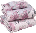 RUVANTI 100% Cotton Twin XL Sheet Sets, 3 Pieces, Soft & Breathable Percale Weave Bedding, Deep Pocket 16", Hotel Standard, Crisp Cool Feel, Durable, Perfect Size Floral Sheets, Lilac Floral