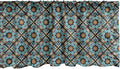 Lunarable Spanish Window Valance, Print of Talavera Design Orient Swirls European Design, Curtain Valance for Kitchen Bedroom Decor with Rod Pocket, 54" X 12", Teal Green