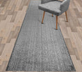 Custom Length Cut to Size Wide Width Carpet Runner Rug for Hallways, Skid Resistant Latex Rubber Backed, 31 inch Wide X Customized Length, Stripe Grey, 31 inch X 4 feet, Doormat Size
