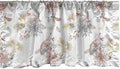 Lunarable Cardinal Bird Window Valance, Creative Vintage Pattern with Leaves Plants Pine Cones, Curtain Valance for Kitchen Bedroom Decor with Rod Pocket, 54" X 18", Vermilion Black