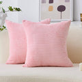 Home Brilliant 26x26 Pillow Covers for Couch Bed Decor Pink Soft Velvet Euro Pillow Shams for Sofa Parties, 26 inches, 66 cm, Set of 2, Pink