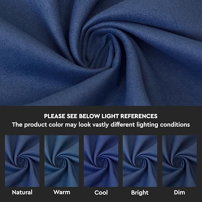 Encasa XO Throw Pillow Covers 16x16 in Set of 4 Cobalt Blue | No Inserts | Cotton Pillow Covers for Living Room, Bed, Sofa, Couch | Decorative Cushion Covers with Improved Zipper