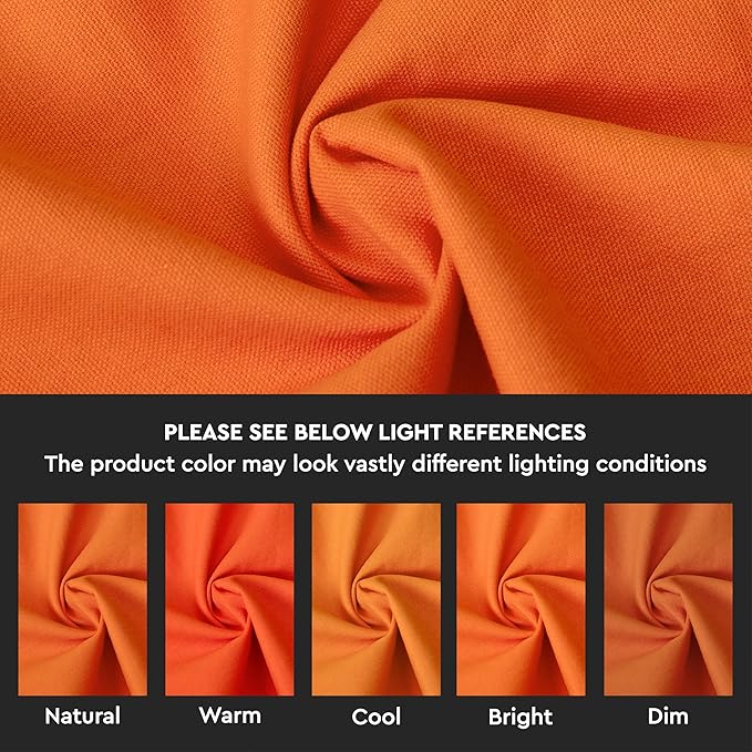 Encasa XO Throw Pillow Covers 20x20 in Set of 2 Orange | No Inserts | Cotton Pillow Covers for Living Room, Bed, Sofa, Couch | Decorative Cushion Covers with Improved Zippers