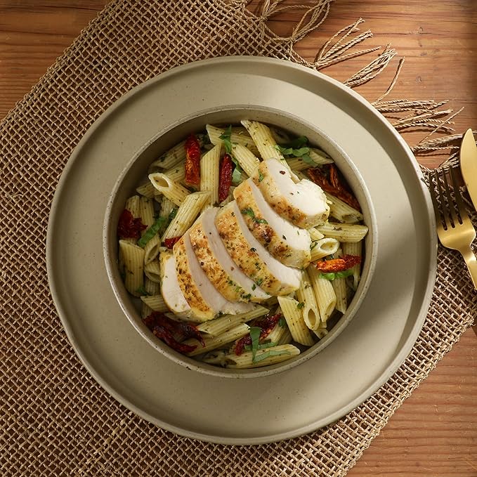 Gibson Elite Tatum Premium Porcelain Matte Reactive Glaze 16-Piece (Service for 4) Plates and Bolws Stackable Dishes Ceramic Dinnerware - Green
