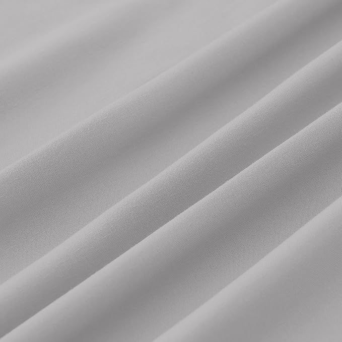 Modern Threads Soft Microfiber Solid Sheets - Luxurious Microfiber Bed Sheets - Includes Flat Sheet, Fitted Sheet with Deep Pockets, & Pillowcases Vapor Blue Queen