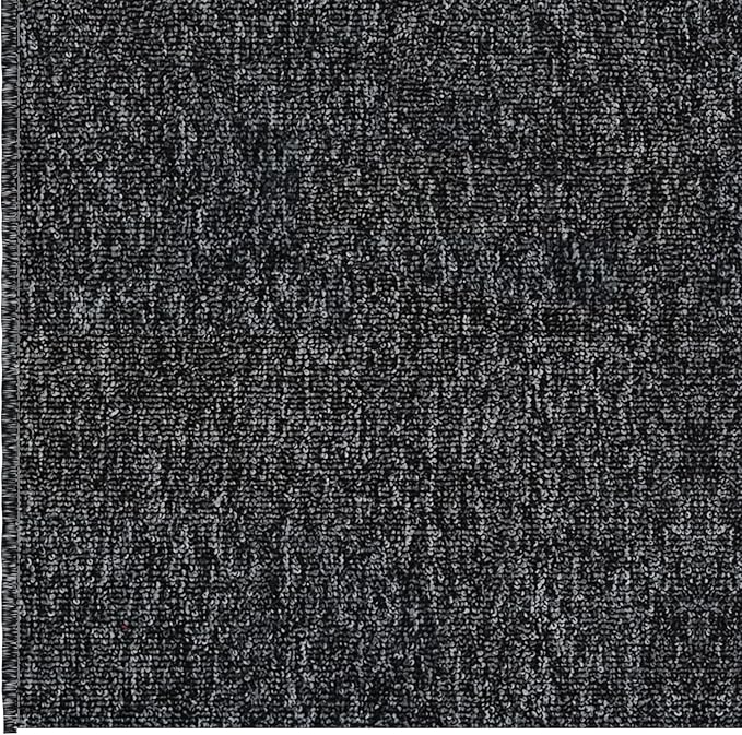Ottomanson 2'7" x 27' Ultra-Thin Hallway Runner Rug - Durable Non-Slip Carpet for High-Traffic Areas - Fits Under Doors for Seamless Entry - Ideal for Kitchen, Entryway, Bedroom & Living Room, Black