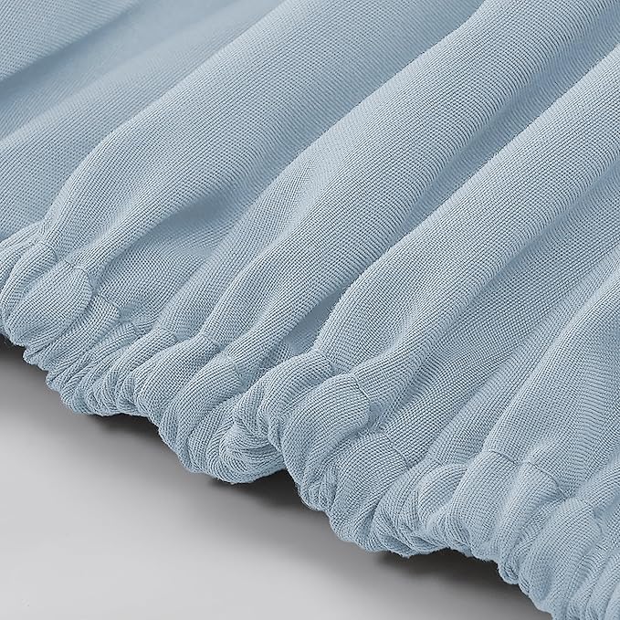 Modern Threads Soft Microfiber Solid Sheets - Luxurious Microfiber Bed Sheets - Includes Flat Sheet, Fitted Sheet with Deep Pockets, & Pillowcases Blue Mist Full