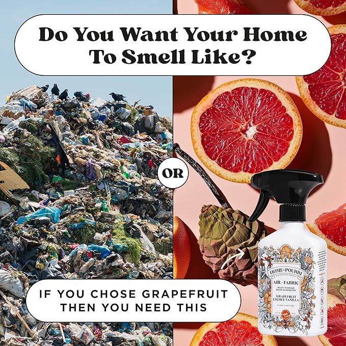 Home-Pourri Air + Fabric Multi-Purpose Odor Freshener Spray, Grapefruit Lychee Vanilla, 11 Fl Oz - Vanilla and Grapfruit Lychee