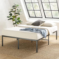 Best Price Mattress 16 Inch Metal Platform Bed Frame, Heavy Duty Steel Slats, Black, Full (SPSC-16BK-F)
