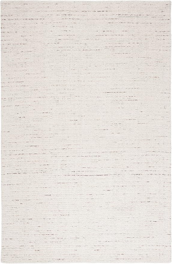 SAFAVIEH Abstract Collection Accent Rug - 2' x 3', Ivory & Brown, Handmade Wool, Ideal for High Traffic Areas in Entryway, Living Room, Bedroom (ABT468T)
