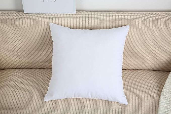 TangDepot Handmade Decorative Solid 100% Cotton Canvas Throw Pillow Covers/Pillow Shams, (28"x28", White)