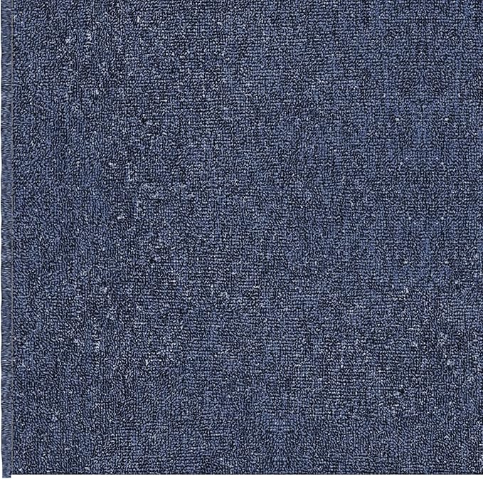Ottomanson 2' x 4' Ultra-Thin Entryway Rug - Durable Non-Slip Mat for High-Traffic Areas - Fits Under Doors for Easy Entry - Ideal for Front Door, Hallway, Kitchen, Bathroom & Mudroom, Navy