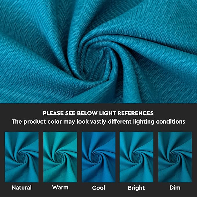Encasa XO Throw Pillow Covers 20x20 in Set of 2 Azul Blue | No Inserts | Cotton Pillow Covers for Living Room, Bed, Sofa, Couch | Decorative Cushion Covers with Improved Zippers