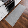 Ottomanson 2' x 7' Ultra-Thin Hallway Runner Rug - Durable Non-Slip Carpet for High-Traffic Areas - Fits Under Doors for Seamless Entry - Ideal for Kitchen, Entryway, Bedroom & Living Room, Gray