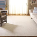 SAFAVIEH Abstract Collection X-Large Area Rug - 11' x 15', Ivory & Brown, Handmade Wool, Ideal for High Traffic Areas in Living Room, Bedroom (ABT468T)