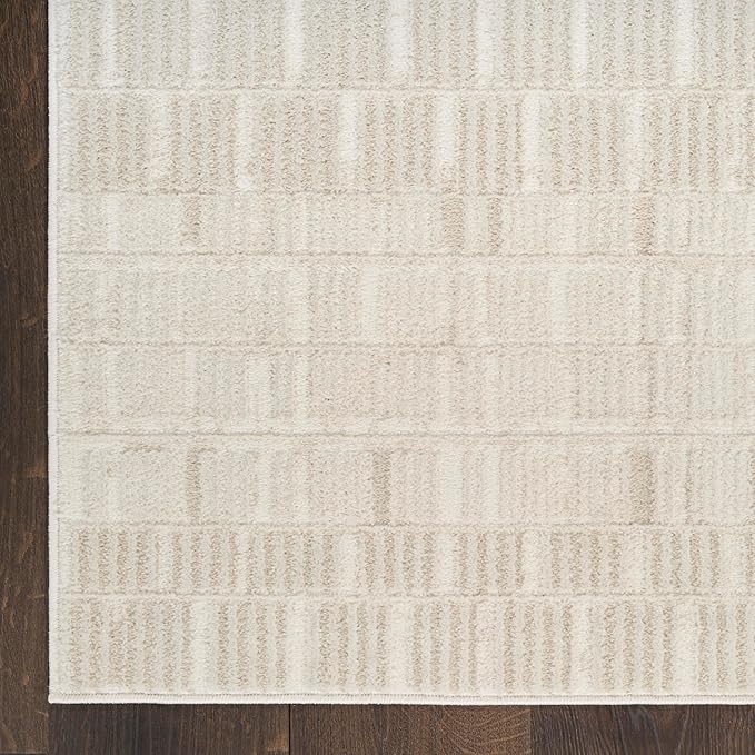 Nourison Home Nordic Ivory 4' x 6' Scandinavian Area Rug - Easy Clean, Non Shedding, Bed Room, Living Room, Dining Room, Kitchen (4' x 6')