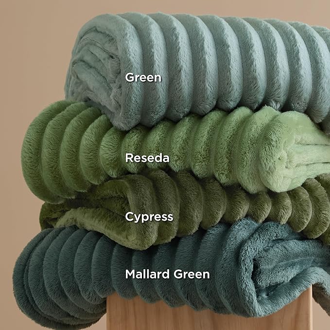 Bedsure GentleSoft Reseda Twin XL Blanket for Bed - Cozy Soft Blankets for Women, Cute Small Fleece Throws for Girls, Birthday Gifts for Women Decor Gifts for Mom, 66x90 Inches