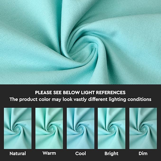 Encasa XO Throw Pillow Covers 20x20 in Set of 2 Egg Blue | No Inserts | Cotton Pillow Covers for Living Room, Bed, Sofa, Couch | Decorative Cushion Covers with Improved Zippers