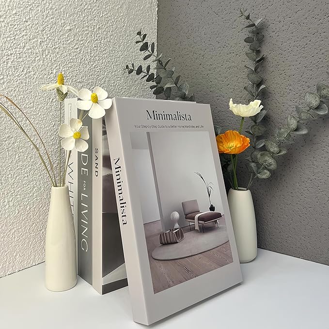 8 Pack Decorative Books, Ediactcyl Decoration Faux Books for Hardcover Home Decor | Fake Book Stacks Display for Bookshelf Room Decor (EDDB68)